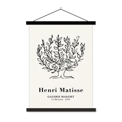 Produktbild von MuchoWow® Textilposter Matisse - Baum - Natur - Alte Meister 90x120 cm mit schwarzem Rahmen - Dekoration