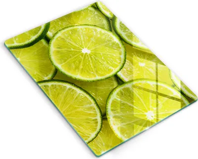 Produktbild von Abdeckung Glas - Küchenabdeckung - 40x52 cm - Abdeckplatte - Limettenscheiben
