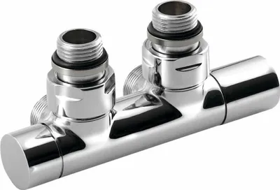 Obrázok produktu pre Pripojovacia súprava kúpeľňového radiátora TWIN pre stredové pripojenie, 50 mm, chróm