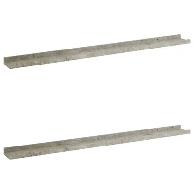 Obrázek produktu pro Nástěnné police 2 ks betonově šedé 100 x 9 x 3 cm