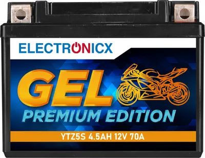 Zdjęcie produktu dla Electronicx Extreme Edition Akumulator GEL 12V 4,5Ah 70A ▶ Akumulator motocyklowy skuterowy ATV quad - bezobsługowy wibroodporny głębokiego rozładowania