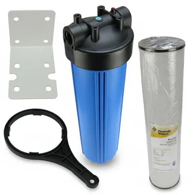 Produktbild von Hauswasserfilter 20 Zoll BigBlue Vorfilter Gartenfilter Brunnen + Eisenfilter RFFE20-BB