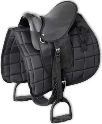 Produktbild von Pony-Sattel-Set 10" Schwarz
