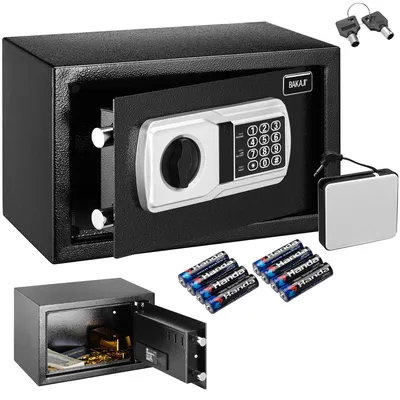 Productafbeelding van Elektronische kluis met externe batterijbox, 31 x 20 x 20 cm, voor thuis of hotel