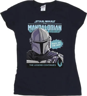 Produktbild von Star Wars The Mandalorian - T-Shirt für Damen BI43177 (S) (Marineblau)