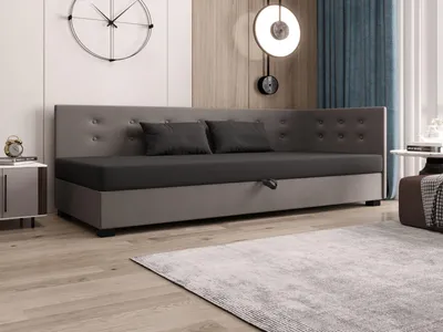 Obrázek produktu pro Jednolůžková postel 80x195 AJKA PLUS 2 - šedá / světle šedá