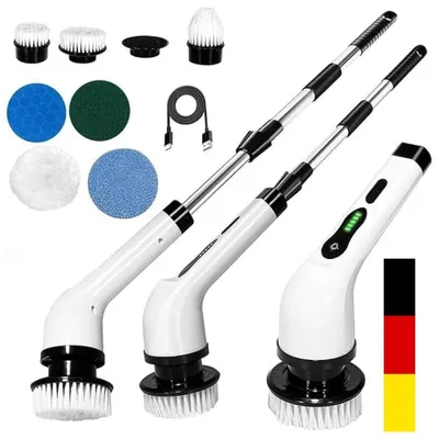Produktbild von 9 in 1 Turbo Scrub Elektrische Akku-Reinigungsbürste 360°Spin Reinigung Scrubber