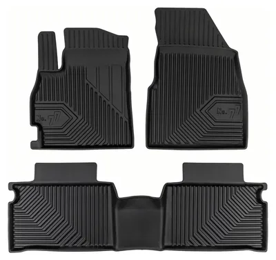 Image de Tapis avant en caoutchouc + tunnel pour Omoda 5 2022- (crossover) – 3 pièces, noirs, sur mesure