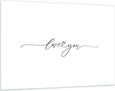 Produktbild von Bilder auf glas - Einteilig - Ich liebe dich handschriftlich - 120x80cm - Glasbilder - Wandbilder - Bilder - Wanddekoration aus Glas - Glas Bilder - Wandbild auf Glas - GAA120x80-4644