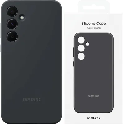 Produktbild von Samsung Original-Silikon-Rückseite für das Samsung Galaxy A55 - Schwarz