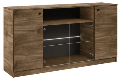 Produktbild von Masseno Kommode NESTOS 160 cm Sideboard mit 4 Türen für Wohnzimmer Schlafzimmer Modern 160x40x87 cm Braun