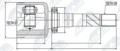Produktbild von NTY Gelenksatz Antriebswelle Vorne Rechts für RENAULT MASTER III Kasten (FV) NPW-RE-044