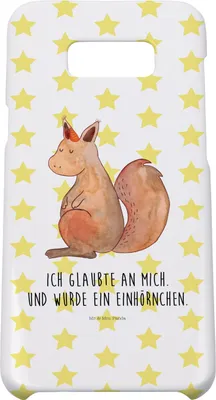 Produktbild von Mr. & Mrs. Panda Samsung Galaxy S8 plus Handyhülle  Einhorn Glauben - Weiß - Geschenk, Cover, Eichhörnchen, Handy, Case, Hülle, Eichhorn, Unicorn, Einhörnchen, Einhörner
