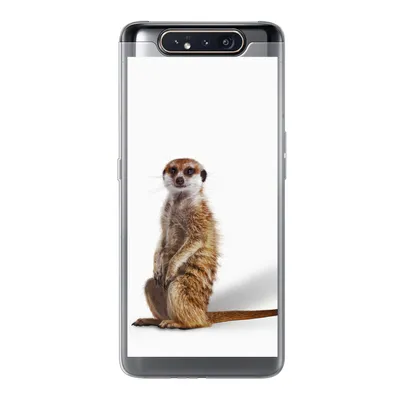 Produktbild von MuchoWow® Handyhülle Schutzhülle Hülle für Samsung Galaxy A80 Erdmännchen - Tiere - Fell Silikon Softcase Handy Hülle - Schutzdeckel