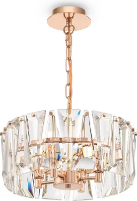 Immagine prodotto di Lampada a sospensione Maytoni Puntes in cristallo dorato, E14, 60 W, dimmerabile, a 4 luci