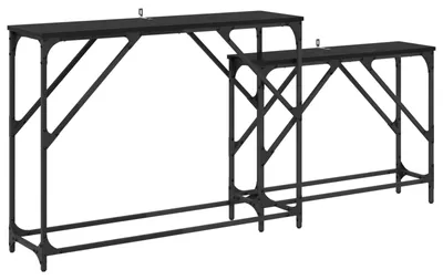 Zdjęcie produktu dla vidaXL Stolik konsolowy 2 szt. o wyglądzie czarnego dębu 100 x 28 x 75 cm