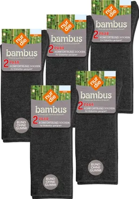 Produktbild von NUR DIE Herren Freizeitsocken 10-Pack Komfortbund Socken Viskose - anthrazitmel. - Größe 43-46