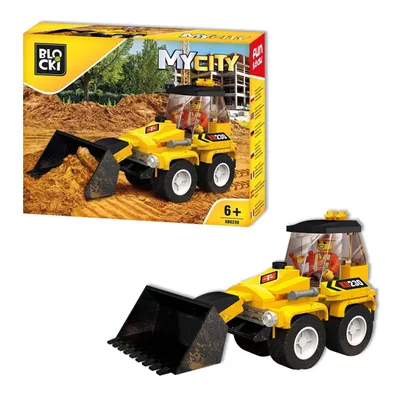 Produktbild von BLOCKI MyCity Baustelle Bagger Radlader Bausatz Fahrzeug Spielzeug