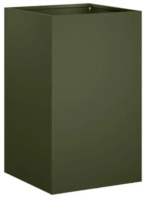 Produktbild von vidaXL Garten-Pflanzgefäß Olivgrün 30 x 30 x 50 cm Kaltgewalzter Stahl