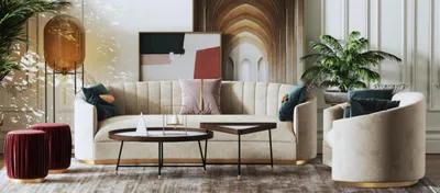 Produktbild von Sofagarnitur 3+1 Sitzer Set Design Sofa Polster Couchen Couch Modern Luxus Neu