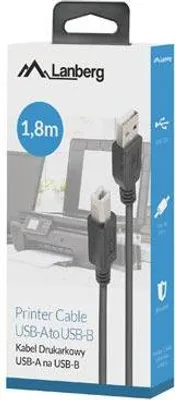 Immagine prodotto di Cavo USB 2.0 Lanberg USB-A(M)->USB-B(M) 1,8 m nero in ferrite