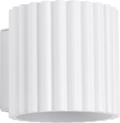 Produktbild von Wandleuchte Wohnzimmer Weiß Aluminium indirekt Küche G9 Modern einflammig B:10 cm Wandlampe Up Down