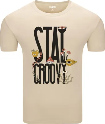 Immagine prodotto di Diarbo Maglietta da uomo con stampa astratta Stay Groovy Beige Taglia S