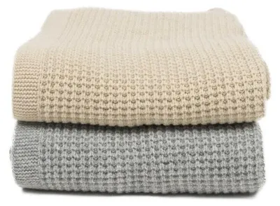 Obrázek produktu pro Merino vlněná deka - 130x170 cm - Béžová