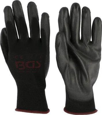 Image de 1 paire de gants mécaniques, revêtement partiel en PU, taille : L