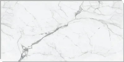 Produktbild von IZODEKOR – SPC Wandpaneele 60x120 cm | Wasserdicht | Marmoroptik | Küche & Bad | Carrara Marmor