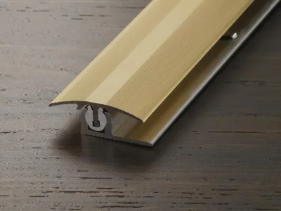 Produktbild von PROLINE Champagne 1000x30x20mm Übergangsprofil, PROVARIO Universal Aluminium eloxiert, Schraubbares Bodenprofilsystem, Drehgelenktechnik, Bewegungsfugen, Einfache Verlegung