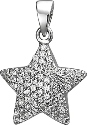 Produktbild von JOBO Anhänger Stern 925 Sterling Silber 67 Zirkonia Silberanhänger