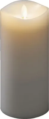 Produktbild von LED Echtwachskerze, weiß, flackernd, mit Lavendel-Duftpad, 6h Timer, 1 warm weiße Diode, batteriebetrieben, Innen, Batterie: 2 x D 1,5V (exkl.)