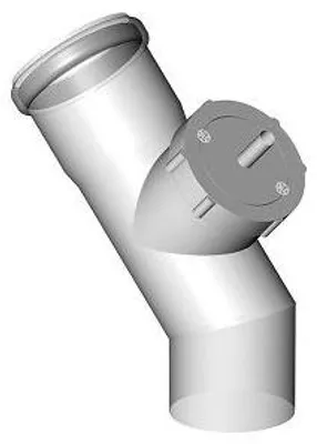 Produktbild von ALMEVA Starr Revisions-Bogen 45° DN60 (PBRB45)