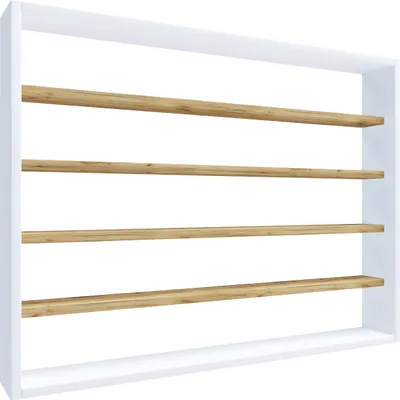 Productafbeelding van OsadoL wandkast wandmontage 5 planken eik decor, wit.