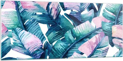 Produktbild von Bilder auf glas - Blatt Pflanze Blume - 120x50cm - Glasbilder - Wandbilder - Kunstdruck - zum Aufhängen bereit - Wanddekoration aus Glas - Glas Bilder - Wandbild auf Glas - Einteilig - GAB120x50-3949