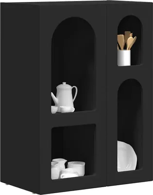 Zdjęcie produktu dla vidaXL Kredens czarny 59 x 35 x 80,5 cm materiał drewnopochodny