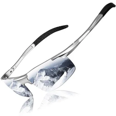 Produktbild von Sonnenbrille für Herren, polarisiert – 100% UV-Schutz – Sportsonnenbrille – Umrandungsdesign – Reduziert Blendung – Hochwertige TAC-Gläser der Klasse A+ – Sportsonnenbrille