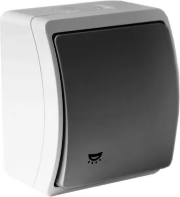 Immagine prodotto di Interruttore luce Interruttore a parete Pulsante IP44 grigio/antracite 156-08 DV
