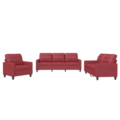 Produktbild von VidaXL 3201341, Rot, Schaum, Kunstleder, Metall, Polywood, Textil, 198 cm, 77 cm, 80 cm