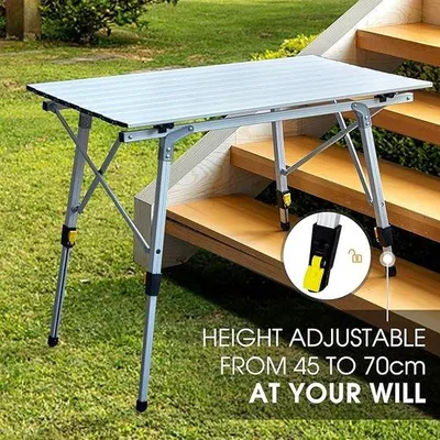 Produktbild von Famanu Campingtisch tragbar 53 x 89,9 x 69,9 cm - für Strand, Wandern, Picknick