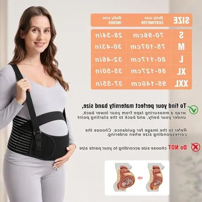 3-in-1 Bauchband für Schwangerschaft, weiches und atmungsaktives Unterstützungsgurt für Gymnastik und Komfort während der