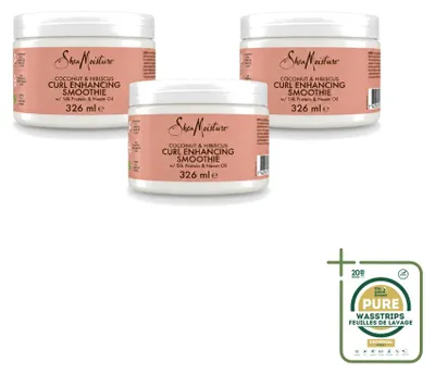 Produktbild von 3 x SheaMoisture Curl Enhancing Smoothie Coconut & Hibiscus 326 ml - Vorratspackung - 3 Stücke