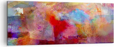 Produktbild von Bild auf Leinwand - Leinwandbild - Abstraktion modern - 140x50cm - Wand Bild - Wanddeko - Leinwanddruck - Bilder - Kunstdruck - Wanddekoration - Leinwand bilder - Wandkunst - AB140x50-3574