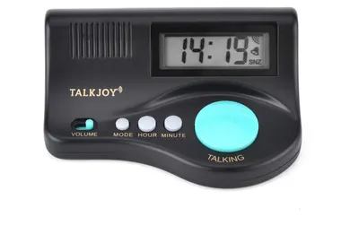 Sprechender Wecker mit Zeitansage, Alarm, für Senioren & Blinde