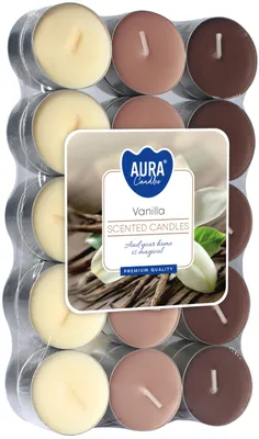 Produktbild von Duftkerzen 30 Stück Vanille Bispol Aromakerzen Teelichter Duftlicht