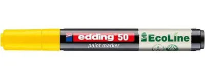 Lakový popisovač, 2-3 mm, EDDING "50", žltý
