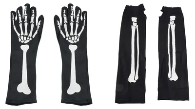 Productafbeelding van 2 Stuks Skelet Handschoenen voor Halloween Kostuum