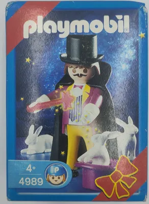 Produktbild von PLAYMOBIL 4989 Zauberer Zauberkünstler mit Zylinder und 3 weißen Hasen