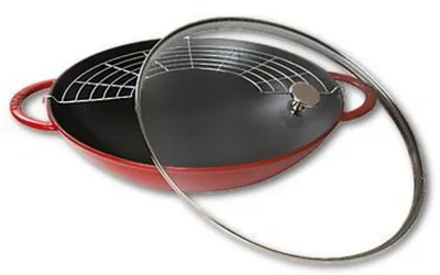 Produktbild von Staub Wok, Rund, Wok-/Bratpfanne, Kirsche (Frucht), 5,7 l, 1 Person(en), 6,1 kg